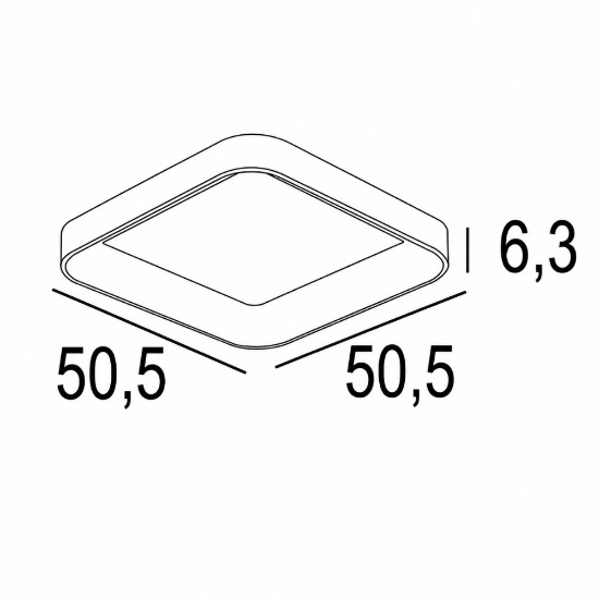 Plafoniera 50cm per cameretta quadrata giallo led 50w cct 3000k 4000k