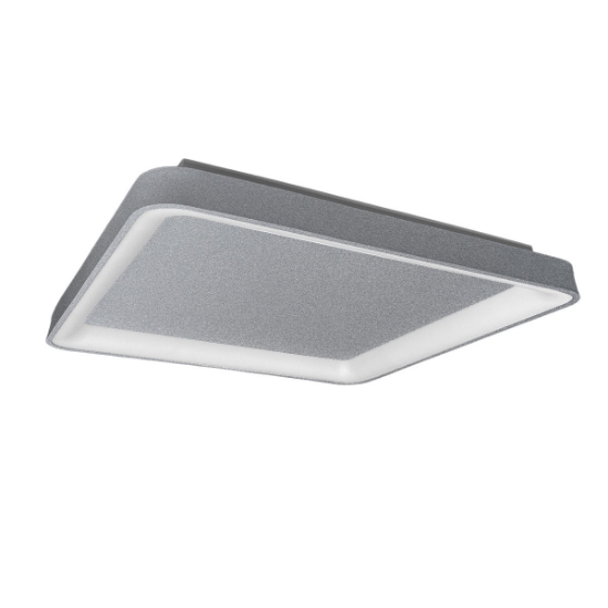 Plafoniera 50cm moderna quadrata grigio perla led 50w cct 3000k 4000k per cucina