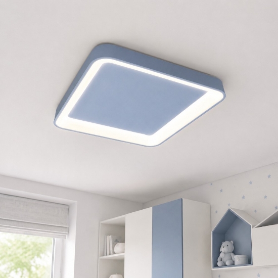 Plafoniera 50cm per cameretta quadrata carta da zucchero per cucina led 50w cct 3000k 4000k