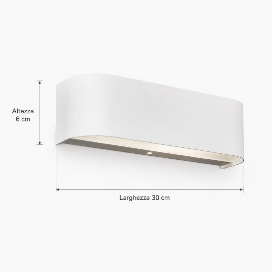 Applique da parete bianca led 3.1w 3000k moderna