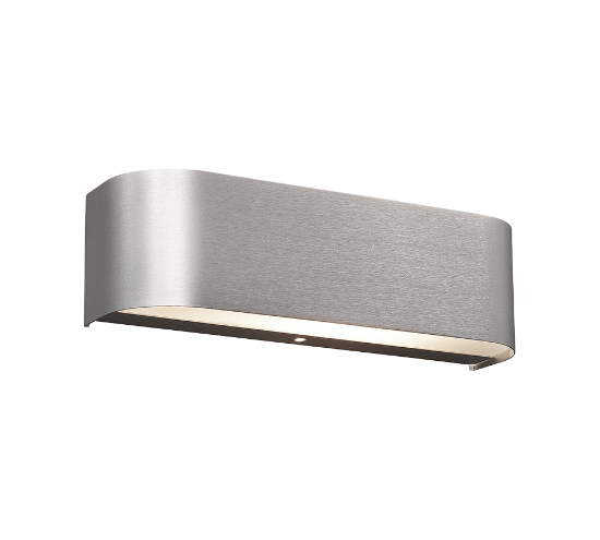 Applique moderna da parete alluminio spazzolato led 3.1w 3000k