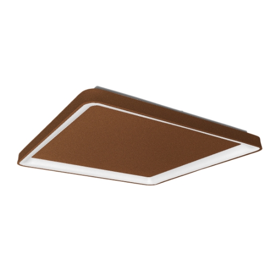 Plafoniera 65cm moderna quadrata per soggiorno oro rosato led 70w cct 3000k 4000k