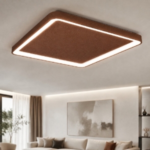 Plafoniera 65cm moderna quadrata rame opaco led 70w cct 3000k 4000k