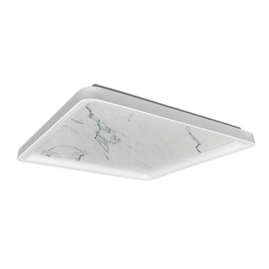 Plafoniera 65cm moderna quadrata bianco led 70w cct 3000k 4000k per soggiorno