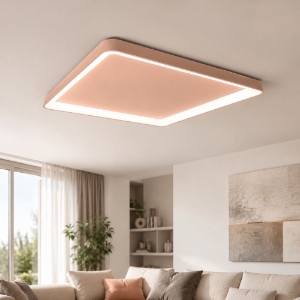 Plafoniera 65cm moderna quadrata pesca led 70w cct 3000k 4000k per soggiorno