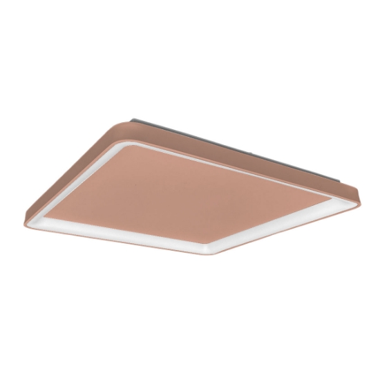 Plafoniera 65cm moderna quadrata pesca led 70w cct 3000k 4000k per soggiorno