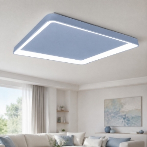 Plafoniera 65cm moderna quadrata carta da zucchero led 70w cct 3000k 4000k