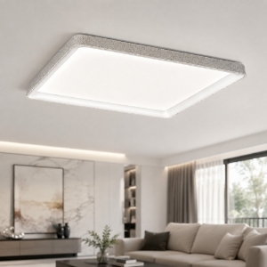 Plafoniera 65cm moderna quadrata per soggiorno effetto muro led 70w cct 3000k 4000k