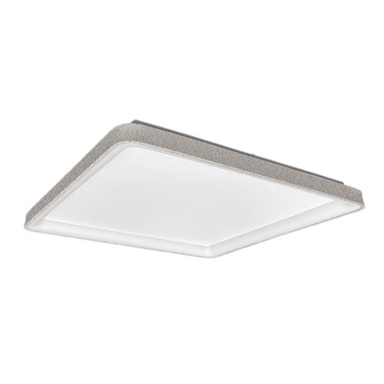 Plafoniera 65cm moderna quadrata per soggiorno effetto muro led 70w cct 3000k 4000k