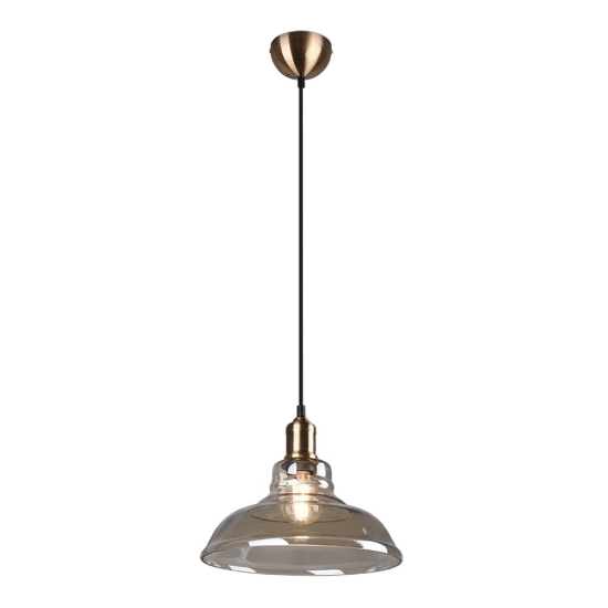 Lampada a sospensione campana ottone antico led e27 2700k per cucina