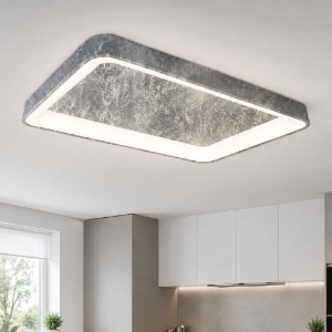 Plafoniera 50cm moderna rettangolare per cucina led 48w cct 3000k 4000k argento