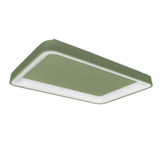 Plafoniera 50cm moderna per cucina verde salvia led 48w cct 3000k 4000k