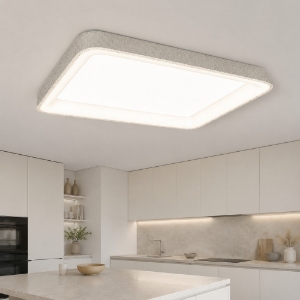 Plafoniera 50cm effetto muro moderna rettangolare per cucina led 48w cct 3000k 4000k