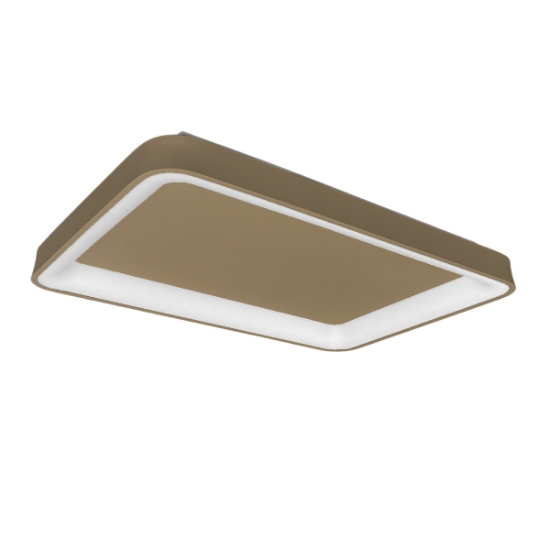 Plafoniera 50cm moderna rettangolare per cucina sabbia led 48w cct 3000k 4000k