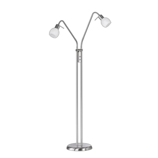 Lampada da terra piantana moderna nichel opaco 2 luci orientabili