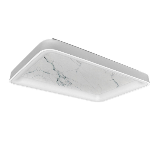 Plafoniera 50cm moderna per cucina effetto marmo bianco led 48w cct 3000k 4000k