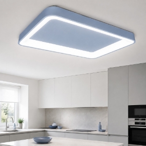Plafoniera 50cm rettangolare per cucina carta da zucchero led 48w cct 3000k 4000k