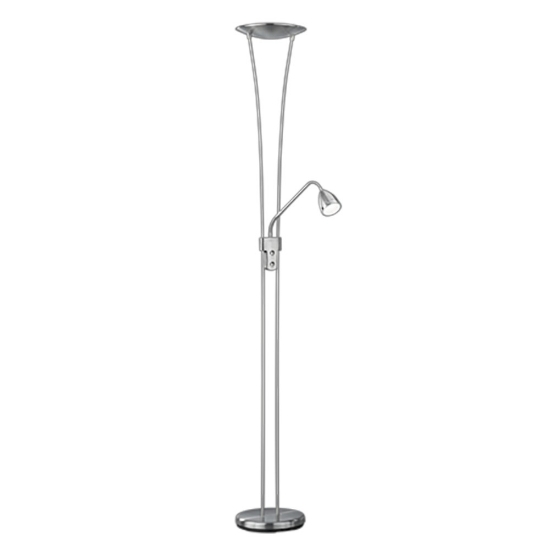 Piantana lampada da terra nichel opaco led 20w 3000k