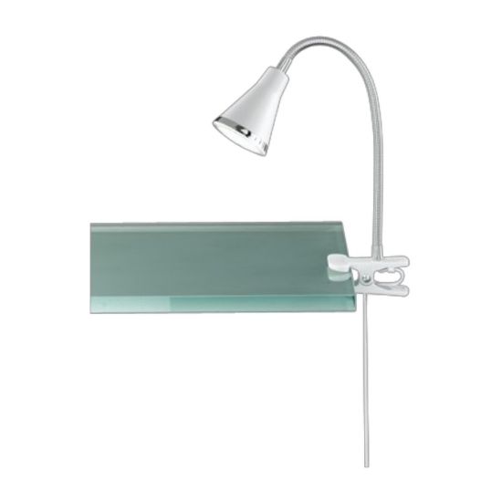 Lampada  da scrivania con morsetto bianca led 3,8w 3000k