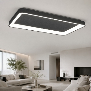 Plafoniera 70cm moderna rettangolare antracite led 60w cct 3000k 4000k per soggiorno