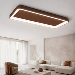 Plafoniera 70cm moderna rettangolare rame opaco led 60w cct 3000k 4000k per soggiorno