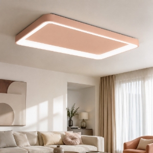 Plafoniera 70cm moderna rettangolare per soggiorno pesca led 60w cct 3000k 4000k