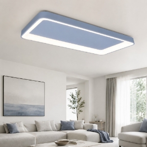 Plafoniera 70cm moderna rettangolare carta da zucchero led 60w cct 3000k 4000k