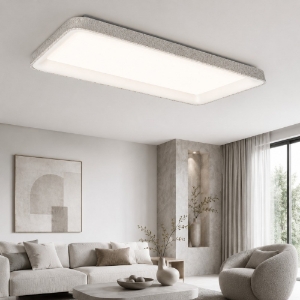 Plafoniera 70 cm effetto muto moderna rettangolare led 60w cct 3000k 4000k per soggiorno