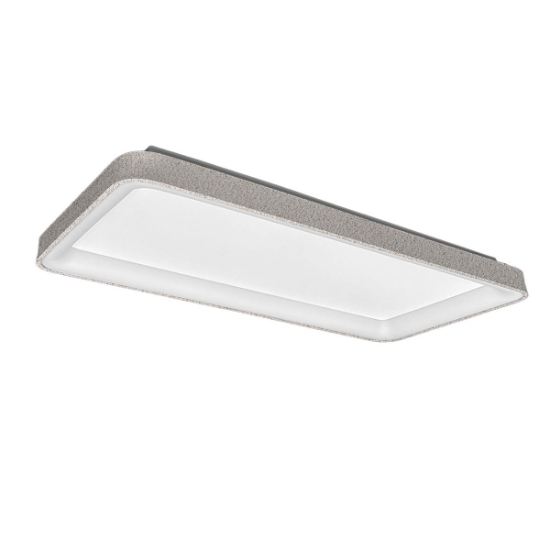 Plafoniera 70 cm effetto muto moderna rettangolare led 60w cct 3000k 4000k per soggiorno