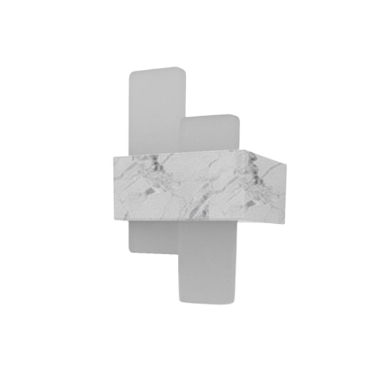 Applique da parete moderna effetto marmo bianco led 12w cct 3000k 4000k per corridoio