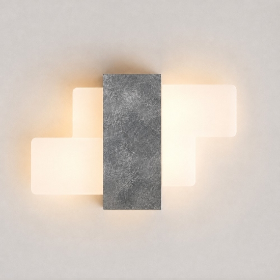 Applique da parete moderna foglia argento led 12w cct 3000k 4000k 12cm
