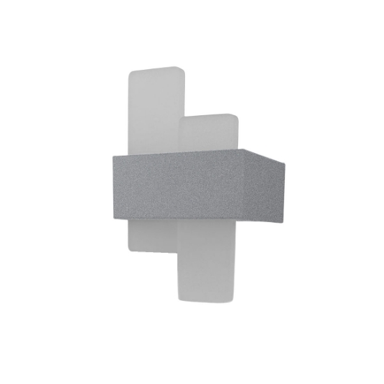 Applique da parete moderna grigio perla led 12w cct 3000k 4000k