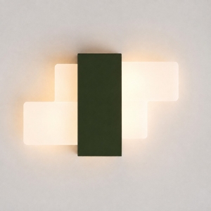 Applique moderna verde oliva led 12w cct 3000k 4000k per ingresso