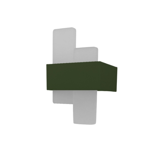 Applique moderna verde oliva led 12w cct 3000k 4000k per ingresso