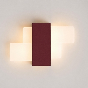 Applique da parete moderna per corridoio bordeaux led 12w cct 3000k 4000k