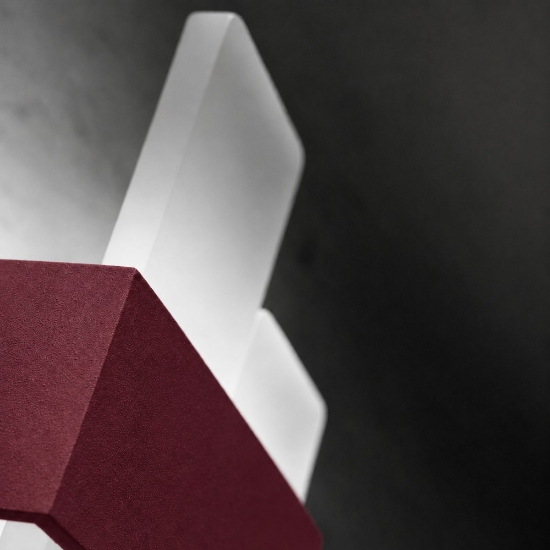 Applique da parete moderna per corridoio bordeaux led 12w cct 3000k 4000k