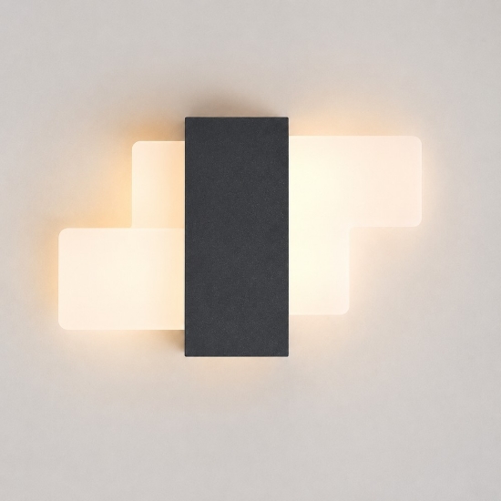 Applique da parete moderna per ingresso antracite led 12w cct 3000k 4000k