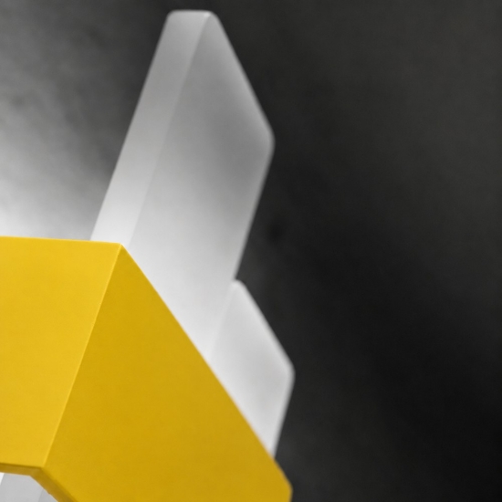 Applique da parete moderna giallo led 12w cct 3000k 4000k