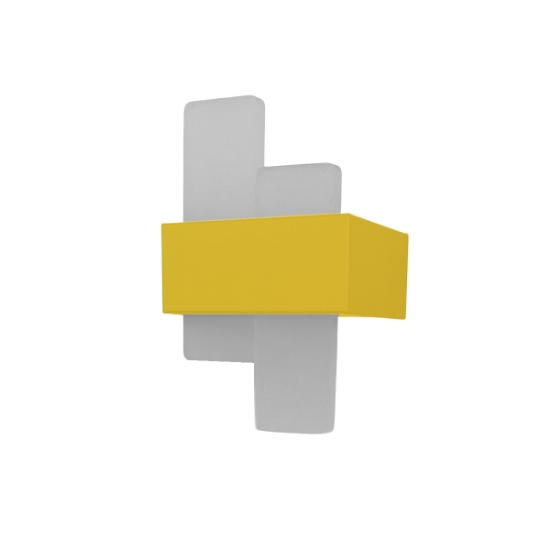 Applique da parete moderna giallo led 12w cct 3000k 4000k