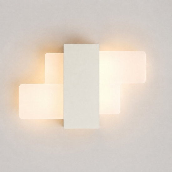 Applique da parete moderna per soggiorno bianca led 20w cct 3000k 4000k