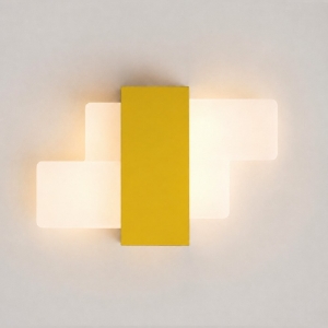 Applique da parete moderna giallo girasole led 20w cct 3000k 4000k