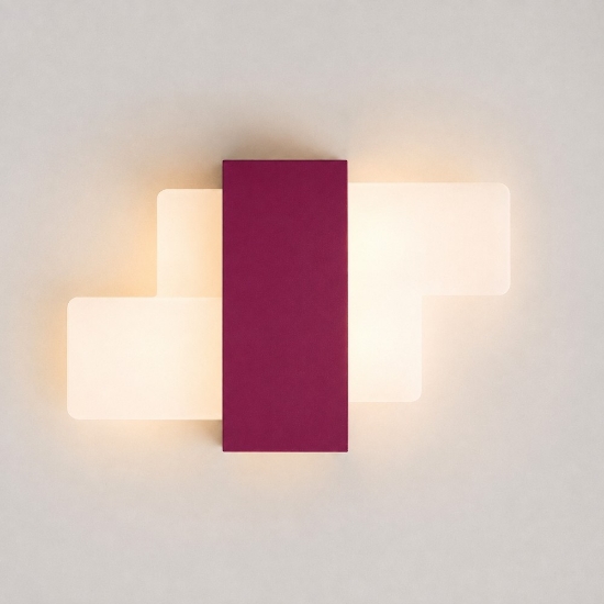 Applique da parete moderna per soggiorno magenta led 20w cct 3000k 4000k