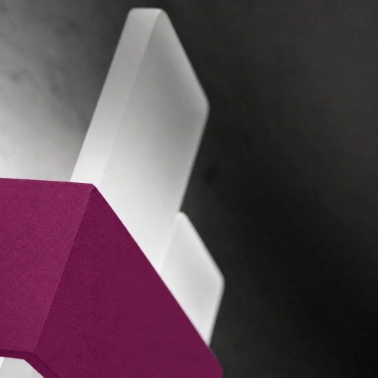 Applique da parete moderna per soggiorno magenta led 20w cct 3000k 4000k