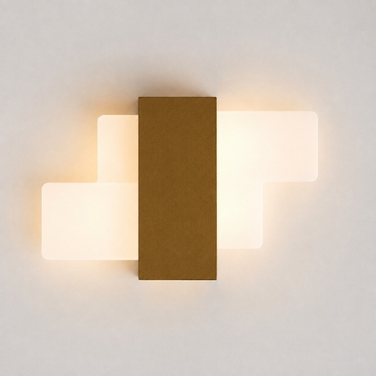 Applique da parete moderna per soggiorno oro opaco led 20w cct 3000k 4000k