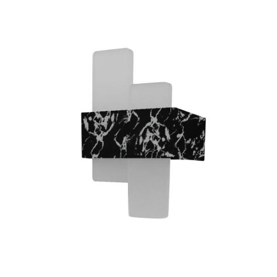 Applique da parete moderna per soggiorno effetto marmo nero led 20w cct 3000k 4000k