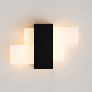 Applique da parete moderna nero led 20w cct 3000k 4000k per soggiorno