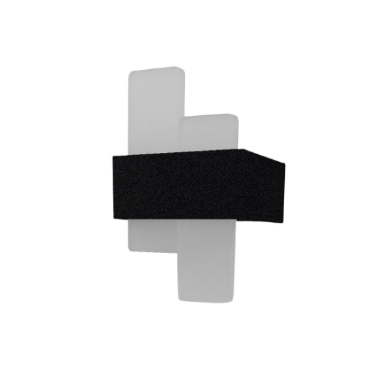 Applique da parete moderna nero led 20w cct 3000k 4000k per soggiorno