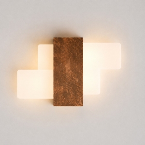 Applique da parete moderna foglia rame led 20w cct 3000k 4000k