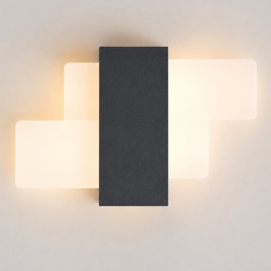 Applique da parete moderna per soggiorno antracite led 30w cct 3000k 4000k