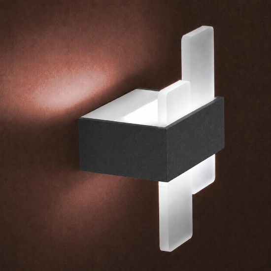 Applique da parete moderna per soggiorno antracite led 30w cct 3000k 4000k